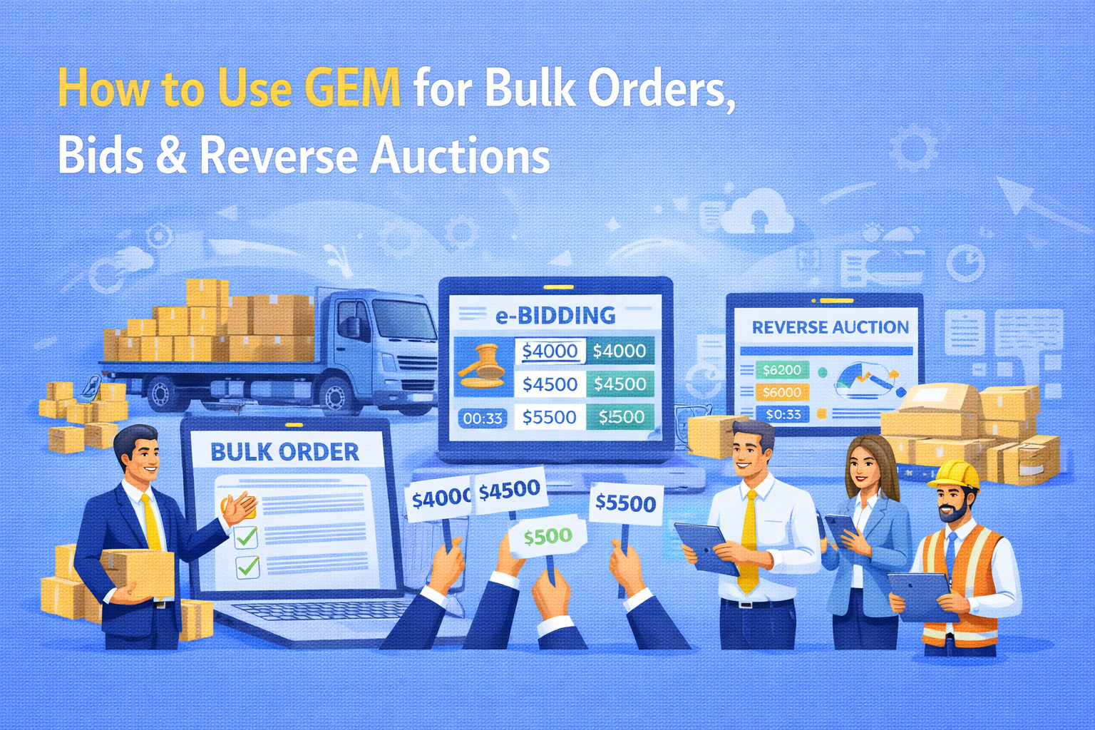 How to Use GeM for Bulk Orders, Bids & Reverse Auctions