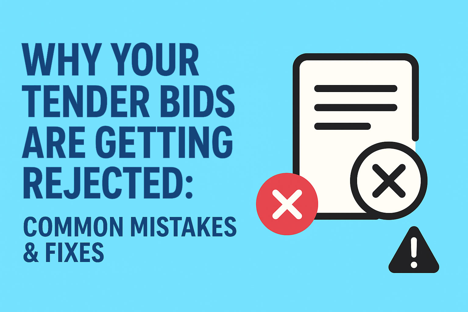 Why Your Tender Bids Are Getting Rejected: Common Mistakes & Fixes