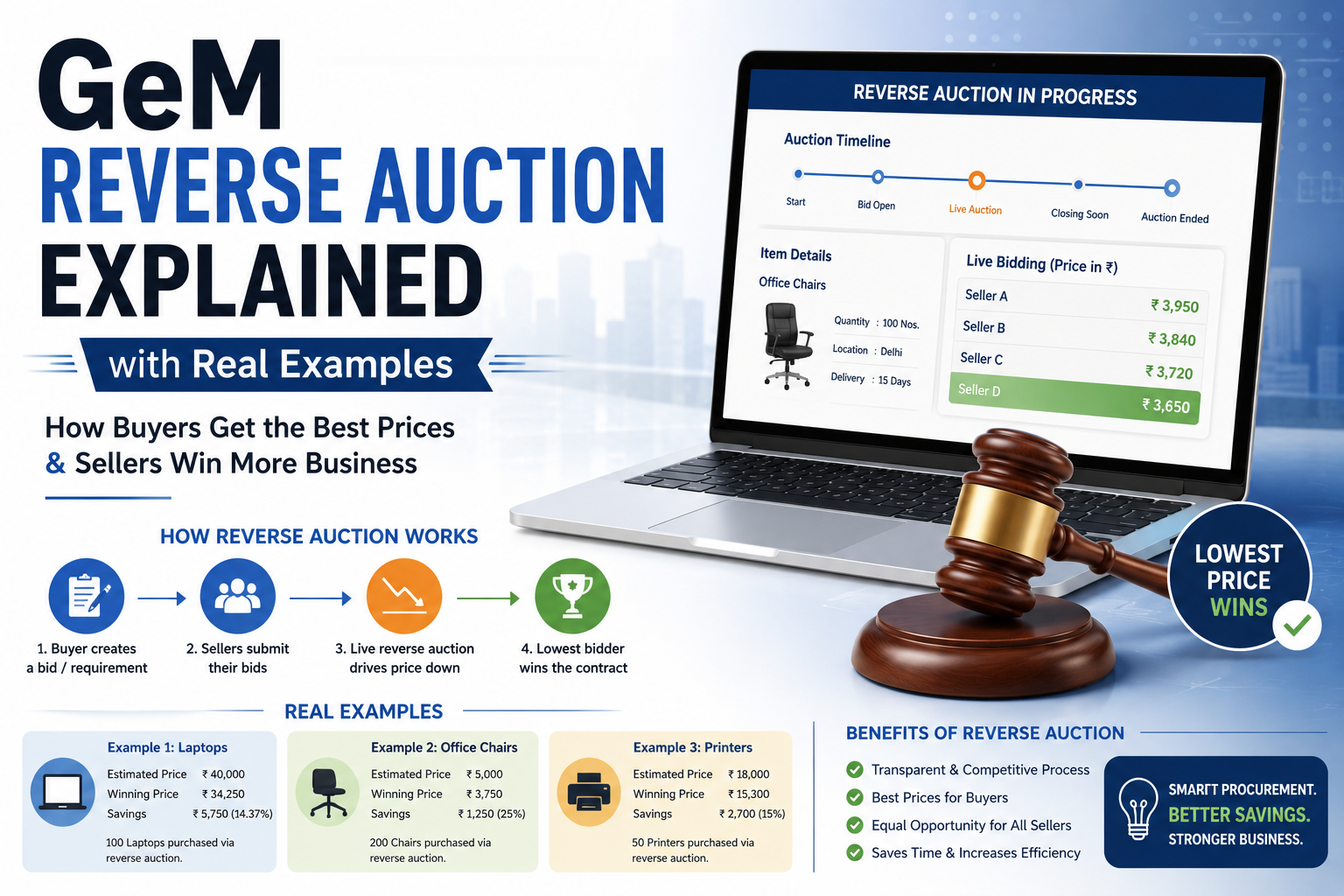 Reverse Auction in GeM Portal