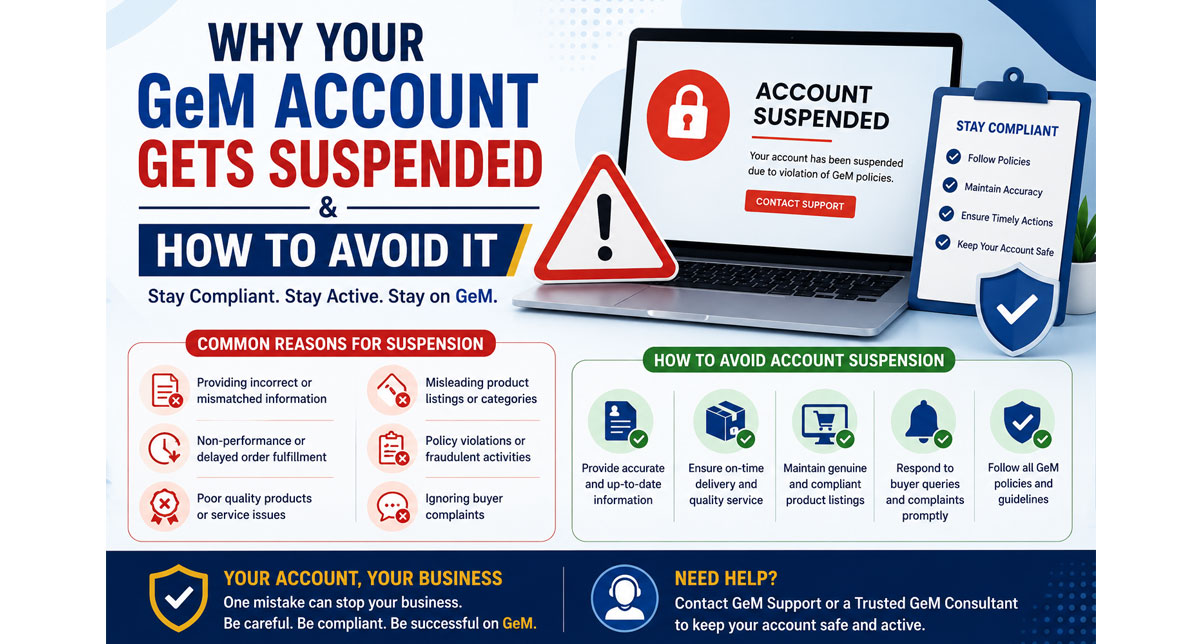 Why Your GeM Account Gets Suspended & How to Avoid It | Complete 2026 Guide